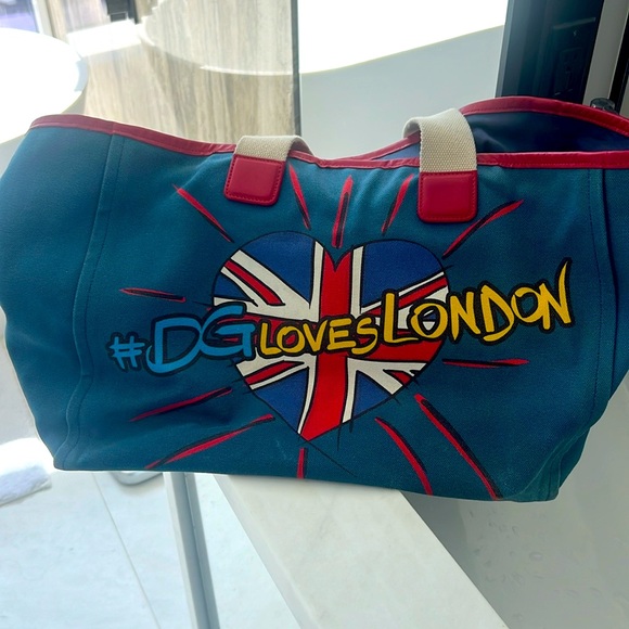 Dolce Gabbana beach bag Navy DGLovesLondon Shopping Tote...